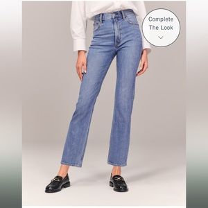 A&F Ankle Straight Ultra High Rise